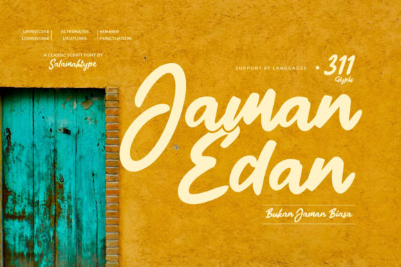 Jaman Edan Script: A Vintage Typeface with Modern Versatility