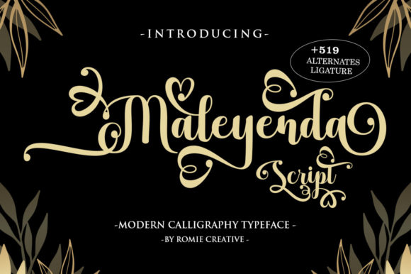 Maleyenda Script: An Elegant Calligraphy Font for Designers