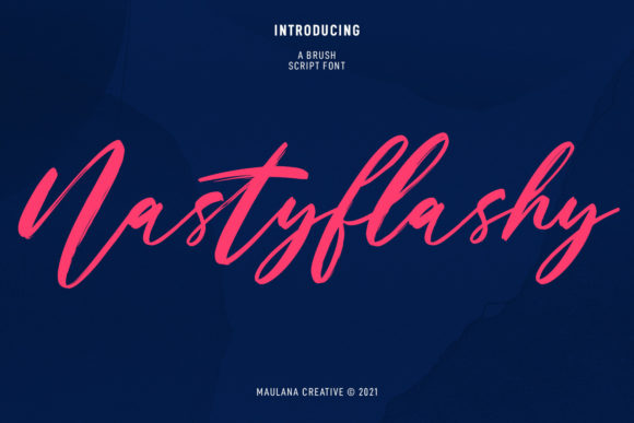 Nastyflashy Script: A Flowing Handwritten Font for Creative Ideas